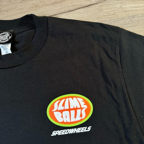 Santa Cruz slime balls speed wheels new condition skate t shirt men’s M - Picture 4 of 5